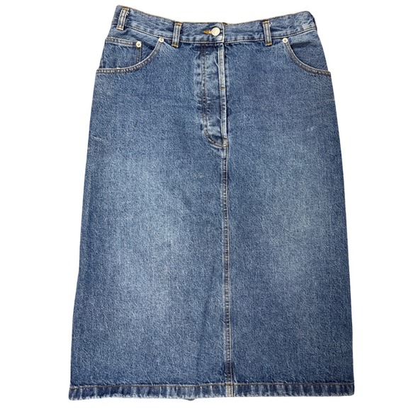 Dries Van Noten Dresses & Skirts - Dries‎ Van Noten Denim Midi Skirt EU 38 | Raw Seam Detail | 100% Cotton